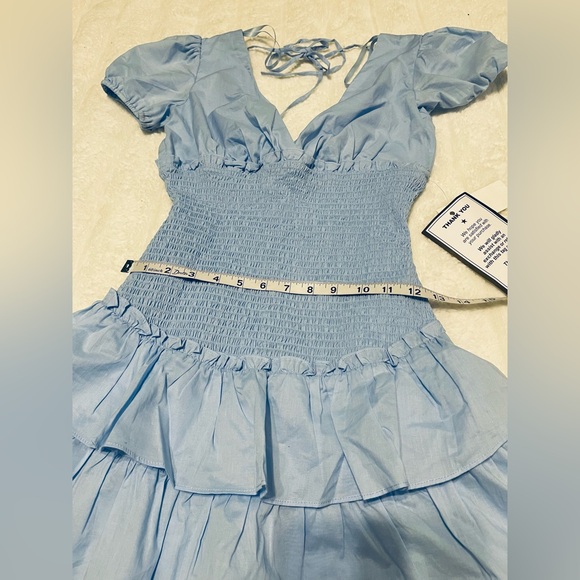 Macy's Light Blue Puff Sleeve Mini Dress💎💎 - Picture 8 of 14